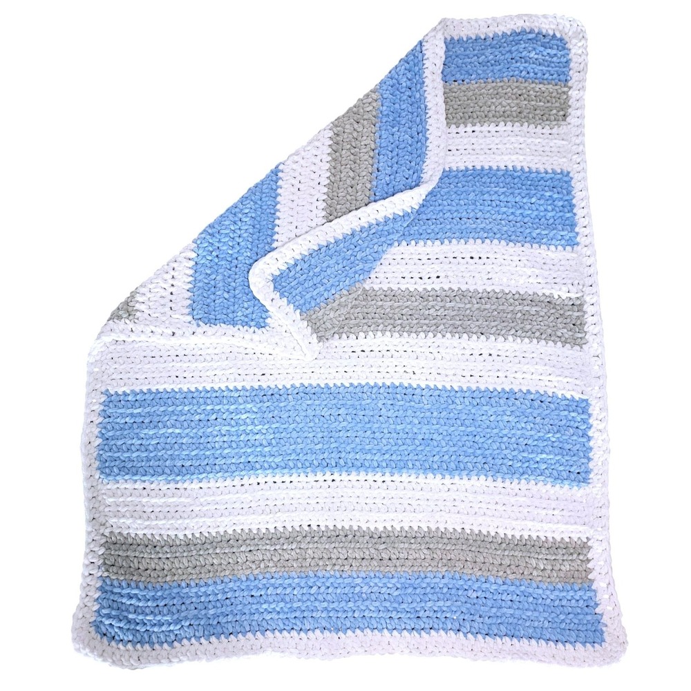 Crochet Chenille Blanket for Kids, Crochet Afghan, Children's Security Blanket - Picture 8 of 8